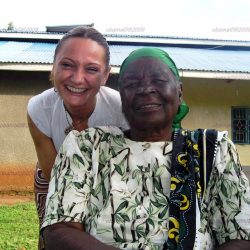 with Sarah Onyango Obama, Kogelo, Kenya