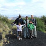 Landscapes of TsavoWest, Angel, David, Andrea( Spain) Benedict, safari guide, driver